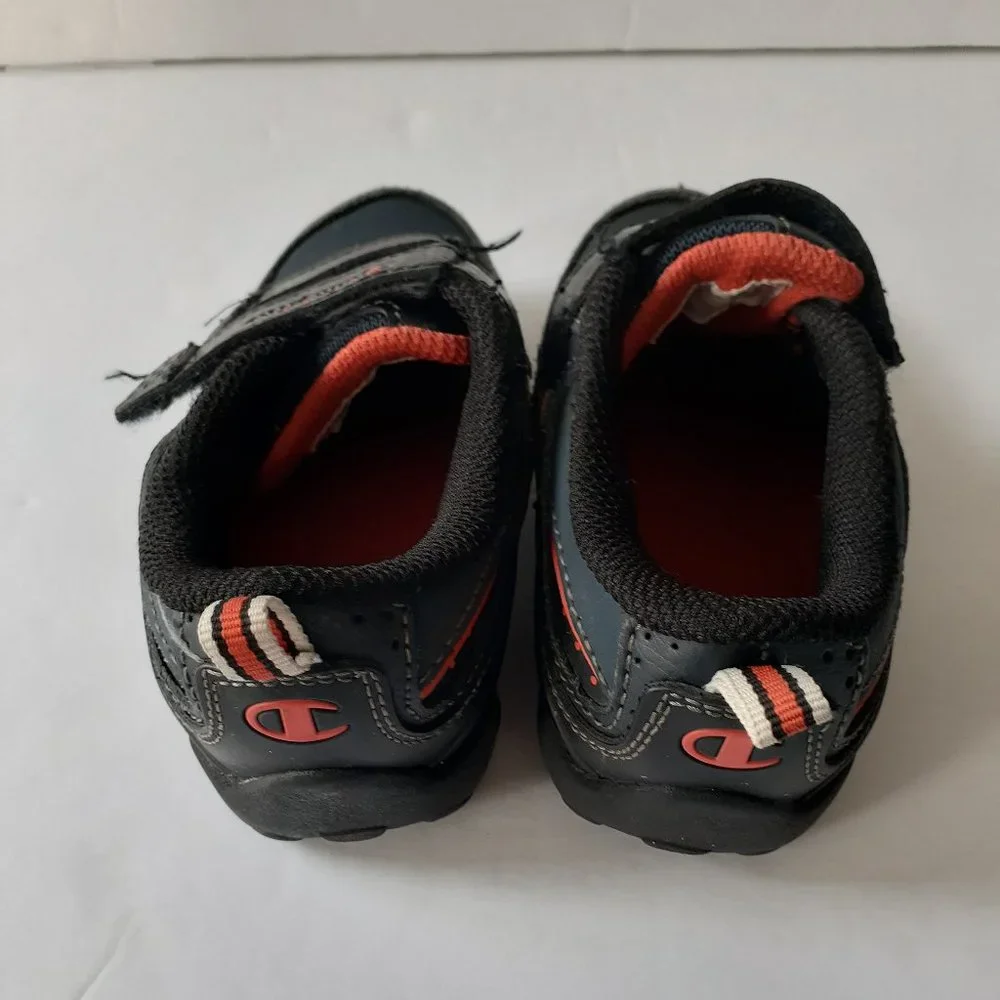 Champion Boys Shoes Sneakers Black Hook Loop Size 8.5